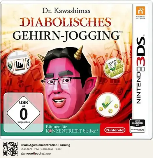 Brain Age: Concentration Training Nintendo 3DS, Germany box front