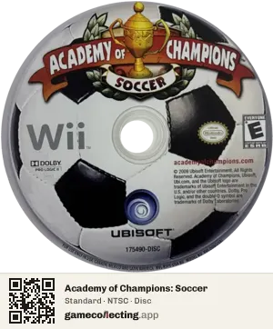 Academy of Champions: Soccer Nintendo Wii, NTSC disc