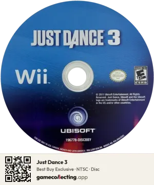 Just Dance 3 Nintendo Wii, NTSC disc