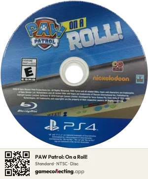 PAW Patrol: On a Roll! PlayStation 4, NTSC disc