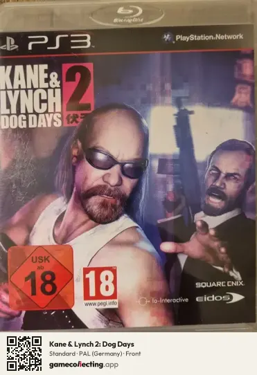 Kane & Lynch 2: Dog Days PlayStation 3, Germany box front