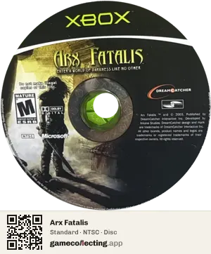 Arx Fatalis Xbox, NTSC disc