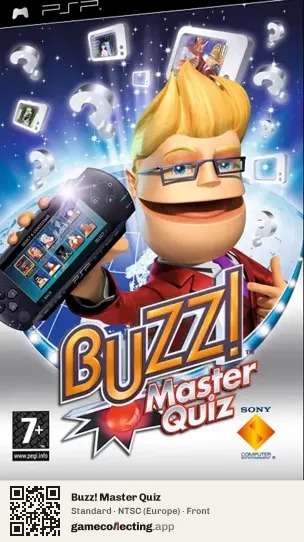 Buzz! Master Quiz PlayStation Portable, Europe box front