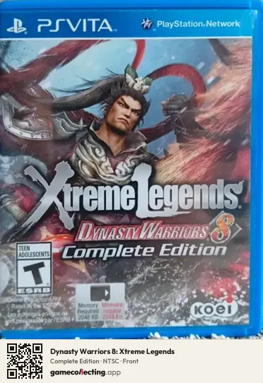 Dynasty Warriors 8: Xtreme Legends PlayStation Vita, NTSC box front
