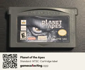Planet of the Apes Game Boy Advance, NTSC cartridge label