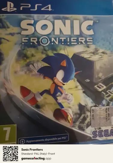 Sonic Frontiers PlayStation 4, Italy box front
