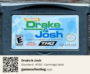 Drake & Josh Game Boy Advance, NTSC cartridge label