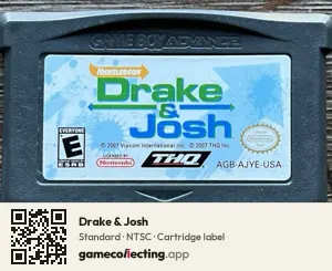 Drake & Josh Game Boy Advance, NTSC cartridge label