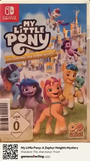 My Little Pony: A Zephyr Heights Mystery Nintendo Switch, Germany box front
