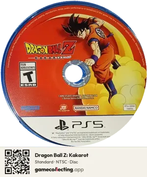 Dragon Ball Z: Kakarot PlayStation 5, NTSC disc