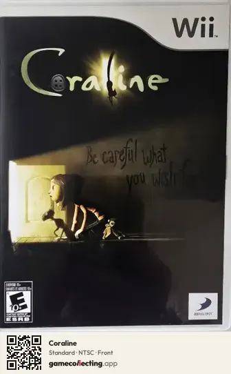 Coraline Nintendo Wii, NTSC box front
