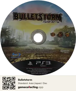 Bulletstorm PlayStation 3, Asia disc