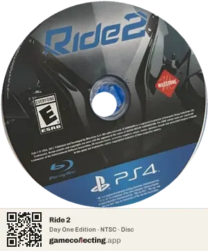 Ride 2 PlayStation 4, NTSC disc