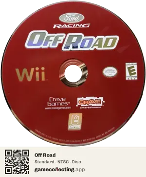 Off Road Nintendo Wii, NTSC disc