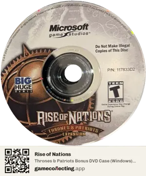 Rise of Nations Computer, NTSC disc