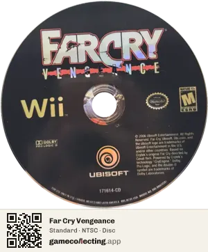 Far Cry Vengeance Nintendo Wii, NTSC disc