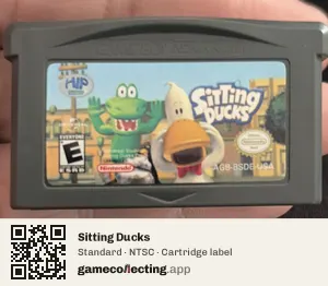 Sitting Ducks Game Boy Advance, NTSC cartridge label