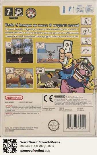 WarioWare: Smooth Moves Nintendo Wii, Italy box back