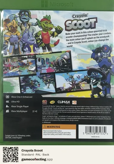 Crayola Scoot Xbox One, PAL box back