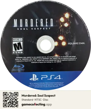 Murdered: Soul Suspect PlayStation 4, NTSC disc
