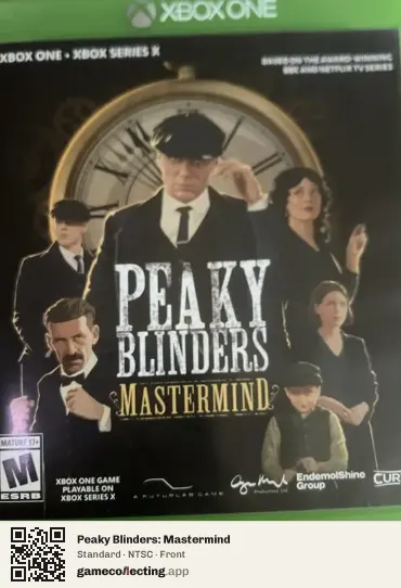 Peaky Blinders: Mastermind Xbox One, NTSC box front