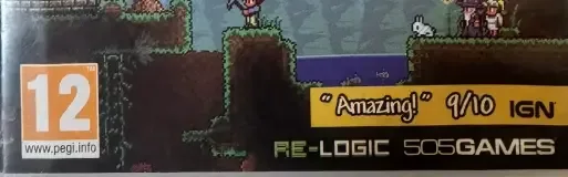 Terraria, the PEGI square on its front