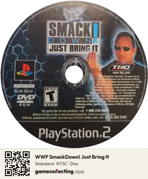 WWF SmackDown! Just Bring It PlayStation 2, NTSC disc