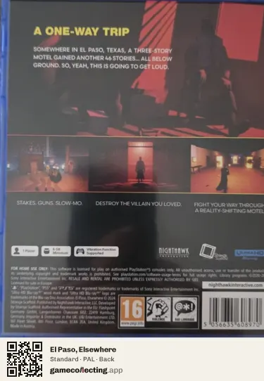 El Paso, Elsewhere PlayStation 5, PAL box back