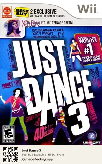 Just Dance 3 Nintendo Wii, NTSC box front