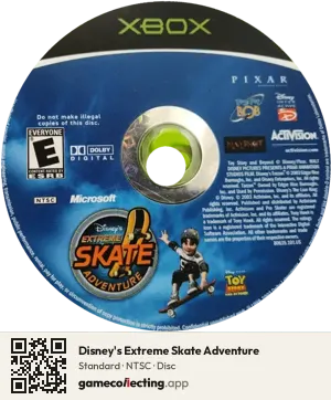 Disney's Extreme Skate Adventure Xbox, NTSC disc