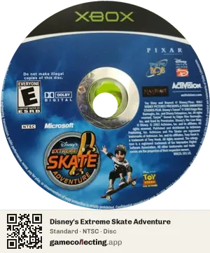 Disney's Extreme Skate Adventure Xbox, NTSC disc