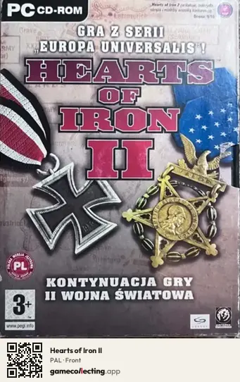 Hearts of Iron II Computer, PAL box front