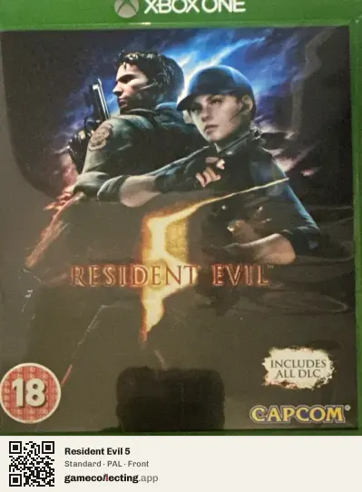 Resident Evil 5 Xbox One, PAL box front