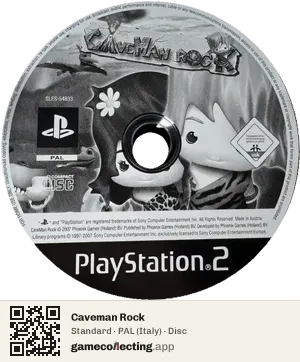 Caveman Rock PlayStation 2, PAL disc