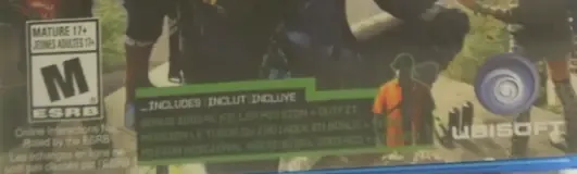 Watch Dogs 2, the ESRB box on its front