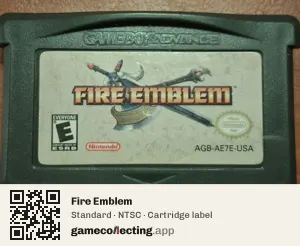 Fire Emblem Game Boy Advance, NTSC cartridge label