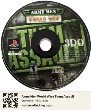 Army Men World War: Team Assault PlayStation, NTSC disc