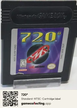 720° Game Boy Color, NTSC cartridge label