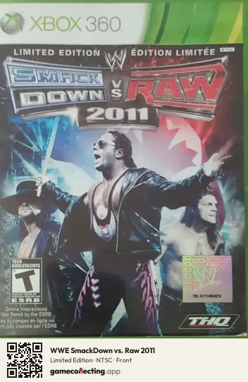WWE SmackDown vs. Raw 2011 Xbox 360, NTSC box front