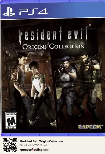 Resident Evil: Origins Collection PlayStation 4, NTSC box front