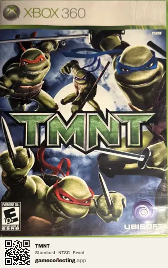 TMNT Xbox 360, NTSC box front