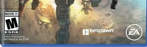 Titanfall 2, the ESRB box on its front