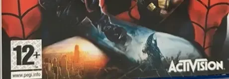 Spiderman Web of Shadows, the PEGI square on its front