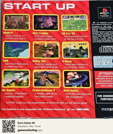 Euro Demo 38 PlayStation, PAL box front