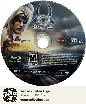 Sacred 2: Fallen Angel PlayStation 3, NTSC disc