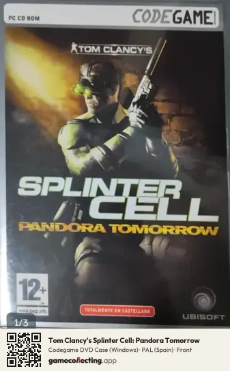 Tom Clancy's Splinter Cell: Pandora Tomorrow Computer, Spain box front