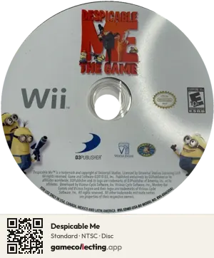 Despicable Me Nintendo Wii, NTSC disc