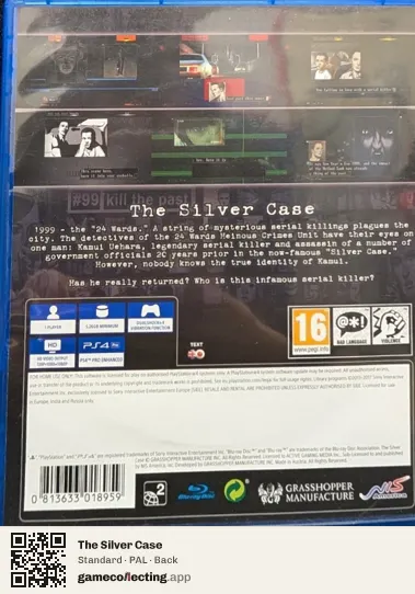 The Silver Case PlayStation 4, PAL box back