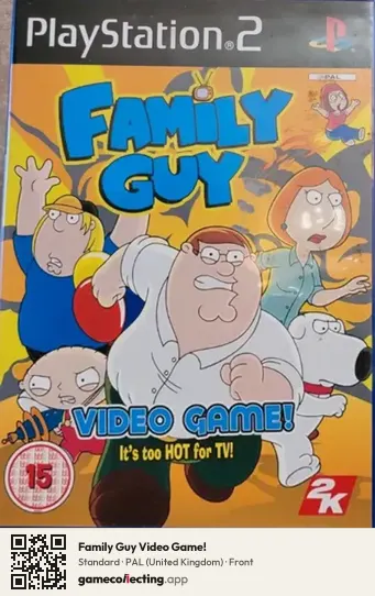 Family Guy Video Game! PlayStation 2, United Kingdom box front
