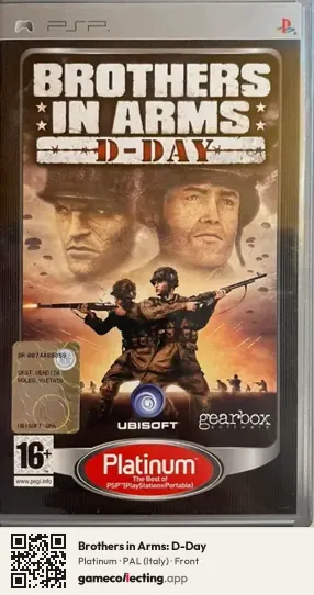 Brothers in Arms: D-Day PlayStation Portable, Italy box front
